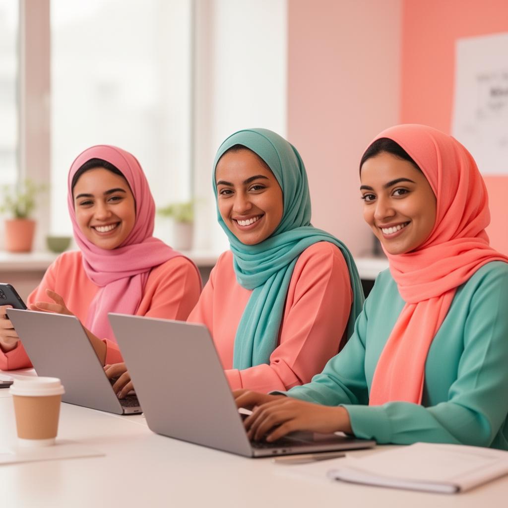 نساء أردنيات يتعلمن العمل الحر